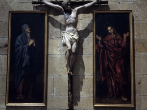 Iglesia parroquial de Santa María la Real. Calvario. Pintura y escultura