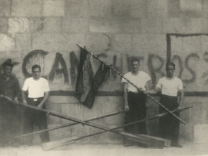 Regata de honor celebrada en Zarautz. Tripulación: Luis Mariscal, Francisco Guereño, Francisco Sistiaga y Juan Mariscal (patrón)