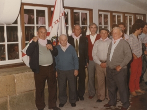 Antiguos remeros de Pasai Donibane el día del homenaje