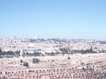 Jerusalem-go hiri zaharraren ikuspegi panoramikoa Olibondoen Mendiko behatokitik ikusita